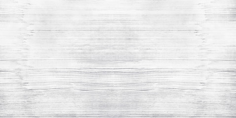 Wide white old shabby wood texture. Light gray whitewashed wooden backdrop. Widescreen vintage background
