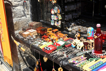 Souvenir and gift shop in old town Sheki