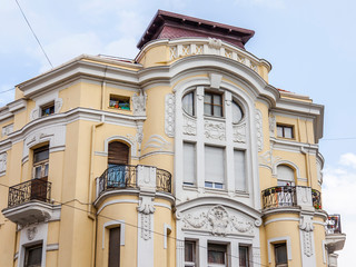 BELGRADE, SERBIA, August 3, 2019. Architectural decoration of the historic building in the old town