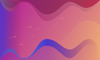 Vector banners wave illustration flat design