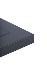 Background or concept of minimalist furniture facade for the kitchen, furniture interior on a white background.