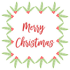 Various banner merry christmas, with wallpaper of red flower frame. Vector