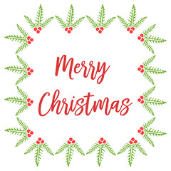 Various banner merry christmas, with wallpaper of red flower frame. Vector