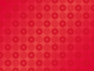 Japanese traditional geometric and flower pattern  vector background