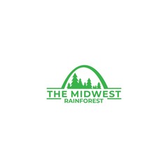 Fototapeta premium Rain Forest Logo Design Vector