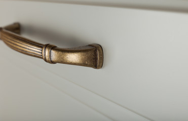 Background or concept of minimalist furniture facade for kitchen, furniture interior.