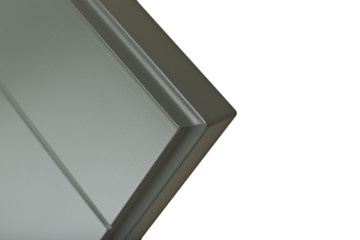 Background or concept of minimalist furniture facade for the kitchen, furniture interior on a white background.