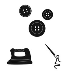 Vector illustration of studio and industry symbol. Set of studio and sewing stock vector illustration.