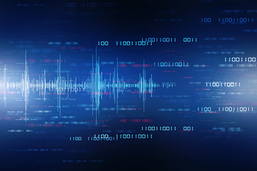 2d illustration technology background