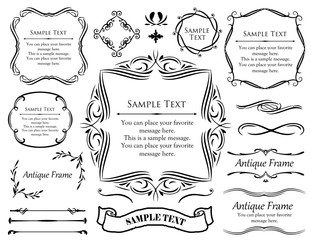 ビンテージフレーム　デザインテンプレート　コピースペース　ラグジュアリー　ウエディング