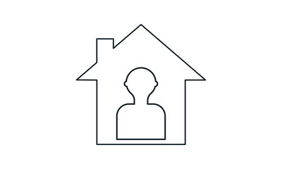 House owner icon for homeownership and real estate content