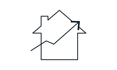 Progress Up icon vector, flat design best vector icon