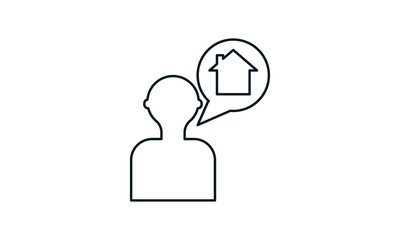 Real Estate Agent icon vector illustration.