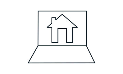 real estate search icon vector illustration.