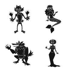 Isolated object of creature and devilry icon. Collection of creature and halloween vector icon for stock.