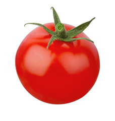 Tomato isolated on white background with clipping path