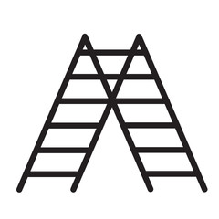 stairs icon on white background. flat style. double ladder icon for your web site design, logo, app, UI. double ladder symbol. stairs sign.