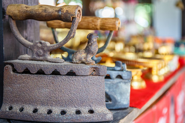 vintage metallic iron, old iron