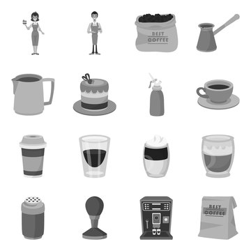 Vector design of cafe and house icon. Collection of cafe and breakfast vector icon for stock.