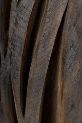 Beautiful texture of old carved stained oak.