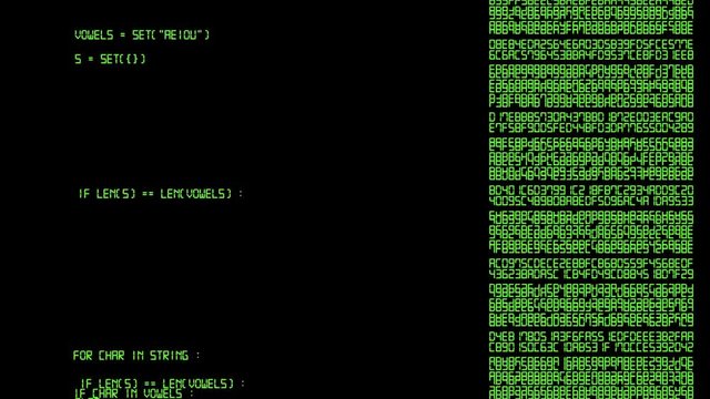 Animation of data streams python and hex