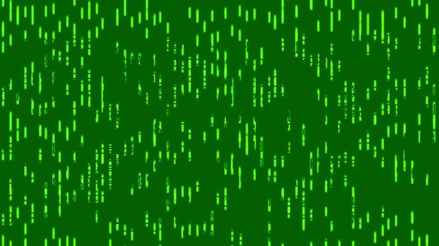 Animation data storm flashing streams of data