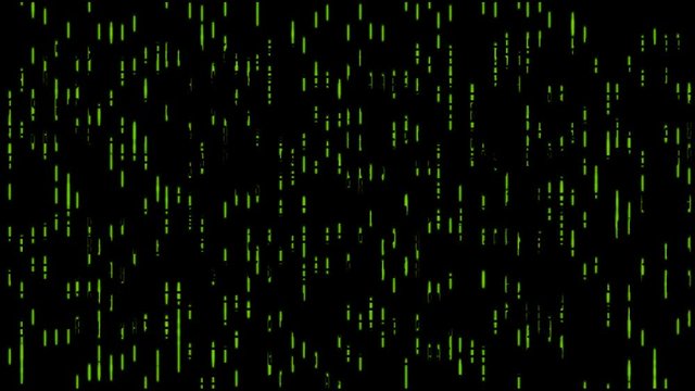 Animation data storm flashing streams of data