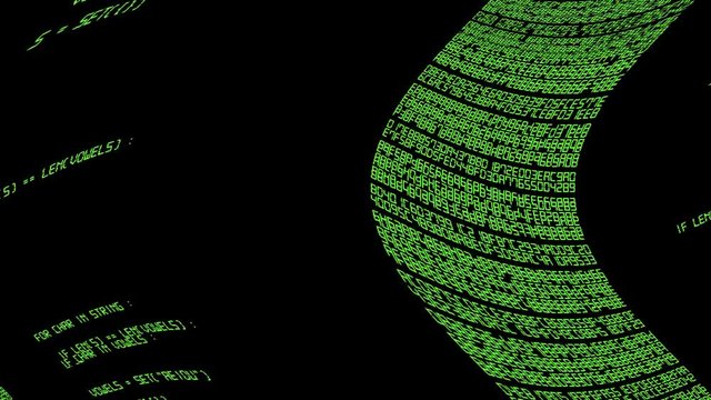 Animation of data streams python and hex