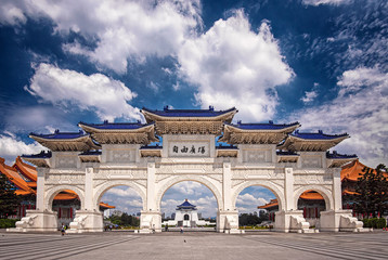 Obraz premium View on Liberty Square in Taipei, Taiwan