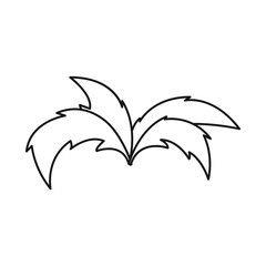 Vector illustration of shrubs and green symbol. Set of shrubs and nature stock vector illustration.