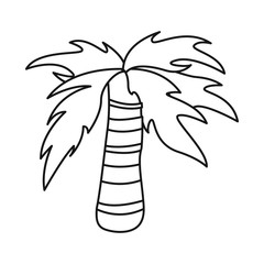 Vector design of palm and forest icon. Set of palm and relax vector icon for stock.