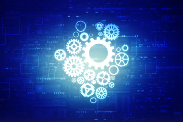 Fototapeta premium 2d illustration technology background