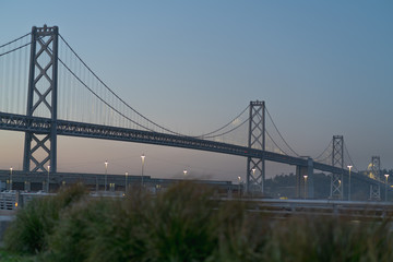 Fototapeta na wymiar San Francisco - Oakland bay bridge 