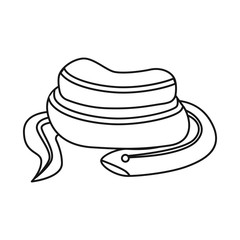 Vector design of serpent and red sign. Graphic of serpent and skin stock symbol for web.