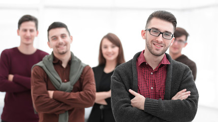 closeup portrait of successful business team.