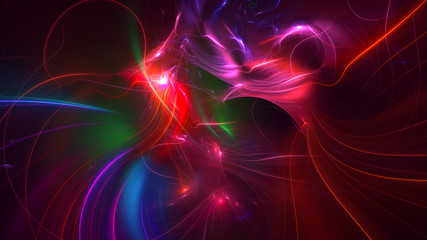 3D rendering multicolored abstract fractal