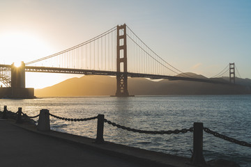 Fort Mason, Golden Gate bridge, San Francisco California 