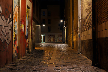 Calles de la ciudad por la noche