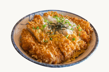 Tonkatsu or deep fried pork, a traditional Japanese dish,
