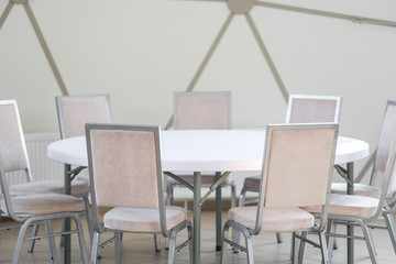 Serpuhov, Russia - August, 22, 2019: Interior of a modern conference hall