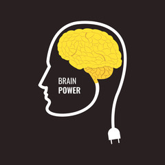 Brain power. Thinking people concept. Vector illustration.