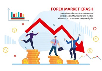 Forex Crisis Currency Market Crash Flat Poster
