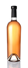 Bottle of wine on white background