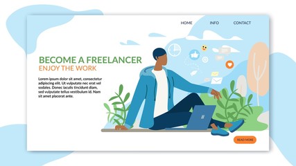 Inspiration Landing Page Advertising Freelance Job