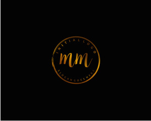 MM Initial letter logo template vector