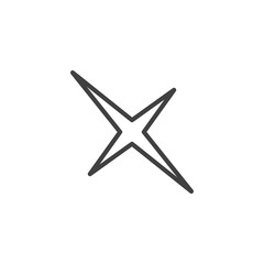 Star twinkle line icon. linear style sign for mobile concept and web design. Sparkle star outline vector icon. Symbol, logo illustration. Vector graphics