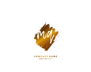 MQ Initial letter logo template vector