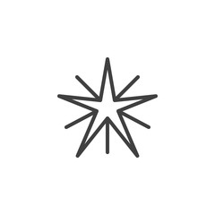 Christmas star line icon. linear style sign for mobile concept and web design. Xmas star outline vector icon. Symbol, logo illustration. Vector graphics