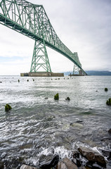 Long Truss Arched Astoria–Megler Bridge at the mouth of the Columbia River