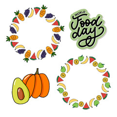 World Food Day Vector Illustration. Suitable for greeting card, poster and banner.